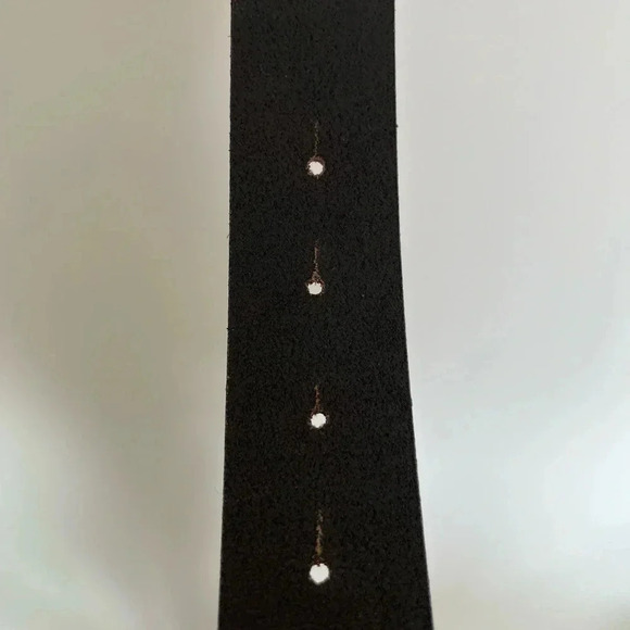 Mexx Black leather Men's Belt with  Rectangular Metal Buckle - Picture 4 of 6